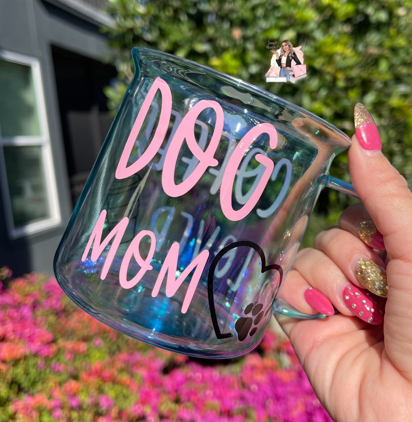 Dog Mom-Coffee Lover Camp Glass